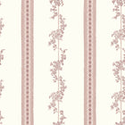 4510 Drottningholm White and Pink Anno Wallpaper by Boråstapeter