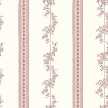 4510 Drottningholm White and Pink Anno Wallpaper by Boråstapeter