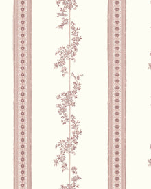 4510 Drottningholm White and Pink Anno Wallpaper by Boråstapeter