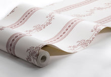 4510 Drottningholm White and Pink Anno Wallpaper by Boråstapeter