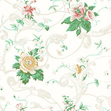 4511 Krusenberg Light Green and Beige Anno Wallpaper by Boråstapeter