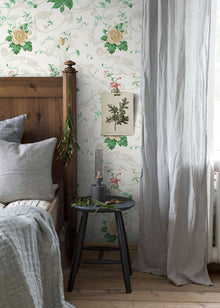 4511 Krusenberg Light Green and Beige Anno Wallpaper by Boråstapeter