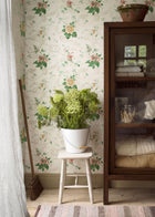 4511 Krusenberg Light Green and Beige Anno Wallpaper by Boråstapeter