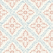 4514 Nyborg Light Red and Blue Anno Wallpaper by Boråstapeter