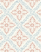 4514 Nyborg Light Red and Blue Anno Wallpaper by Boråstapeter