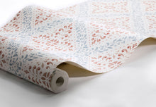 4514 Nyborg Light Red and Blue Anno Wallpaper by Boråstapeter