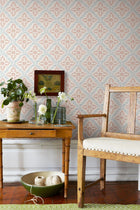 4514 Nyborg Light Red and Blue Anno Wallpaper by Boråstapeter