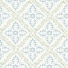 4516 Nyborg Light Blue and Green Anno Wallpaper by Boråstapeter