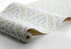 4516 Nyborg Light Blue and Green Anno Wallpaper by Boråstapeter