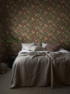 4517 Blomslinga Black and Green Anno Wallpaper by Boråstapeter