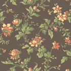 4517 Blomslinga Black and Green Anno Wallpaper by Boråstapeter