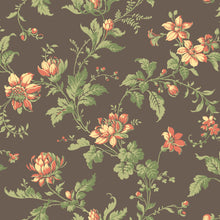 4517 Blomslinga Black and Green Anno Wallpaper by Boråstapeter