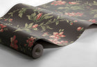 4517 Blomslinga Black and Green Anno Wallpaper by Boråstapeter