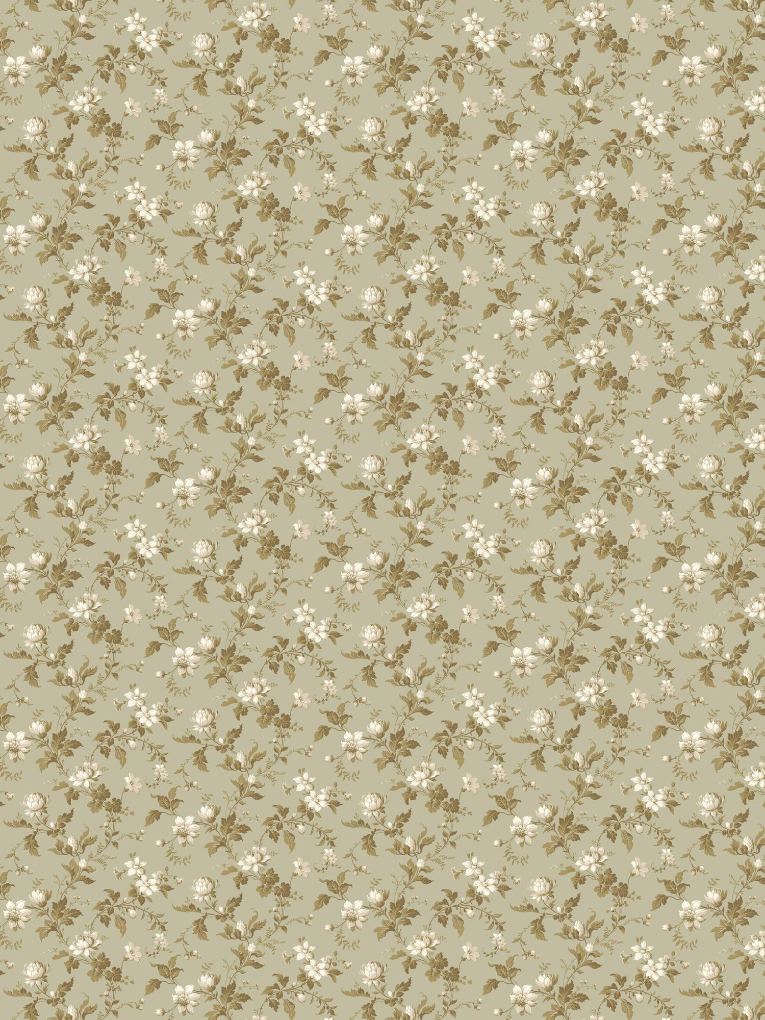 4518 Blomslinga Green Anno Wallpaper by Boråstapeter