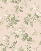 4519 Blomslinga White and Green Anno Wallpaper by Boråstapeter