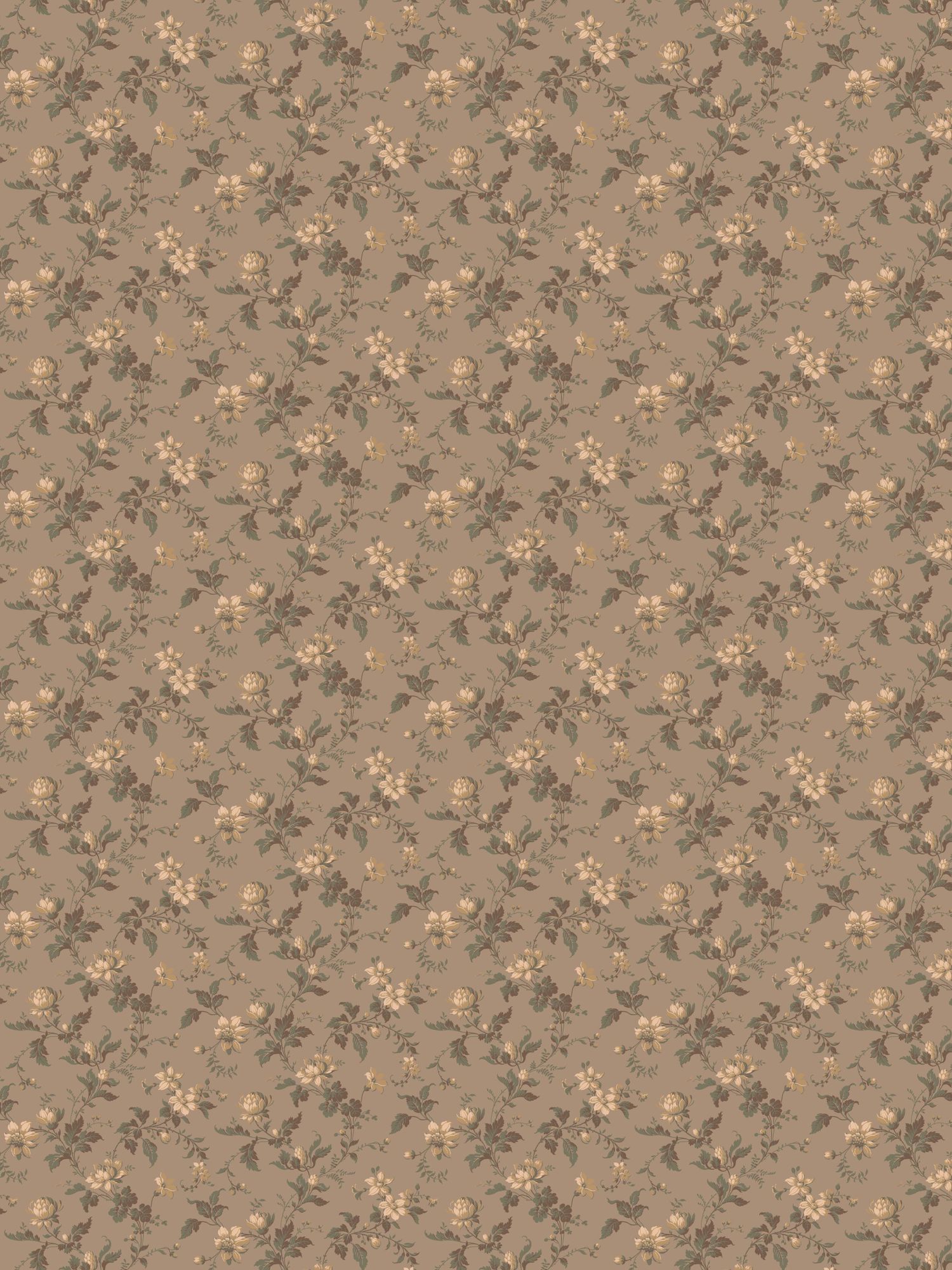 4520 Blomslinga Brown Anno Wallpaper by Boråstapeter