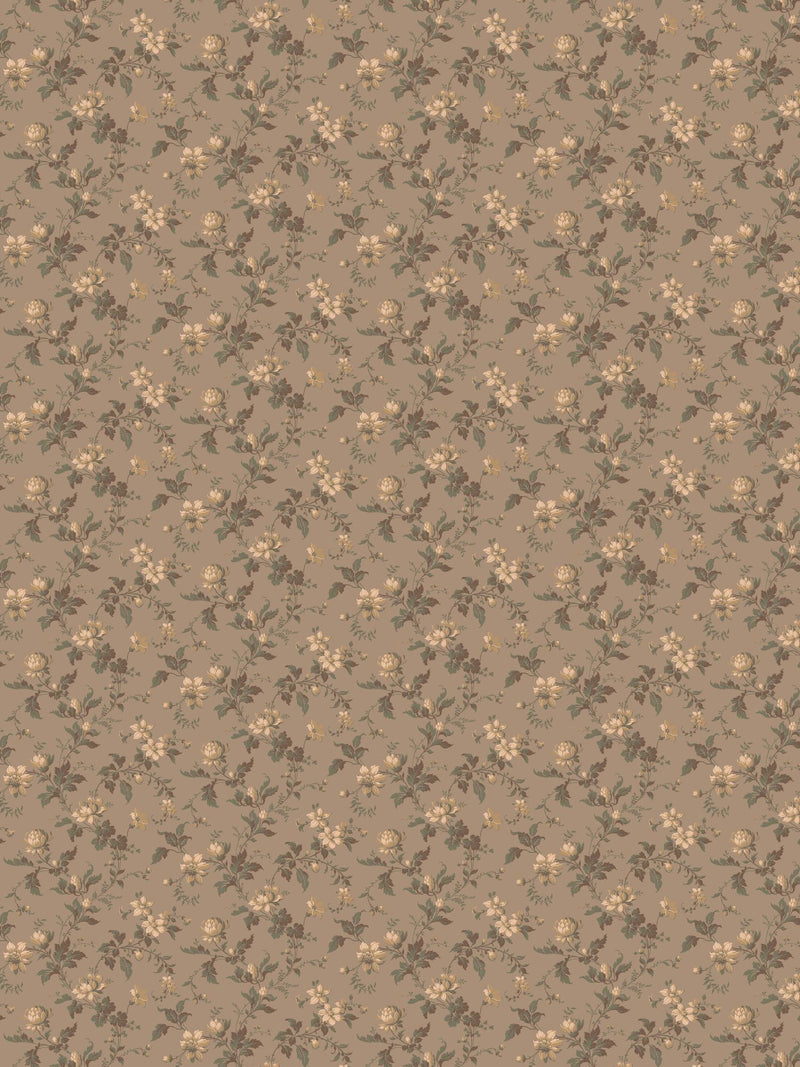 4520 Blomslinga Brown Anno Wallpaper by Boråstapeter
