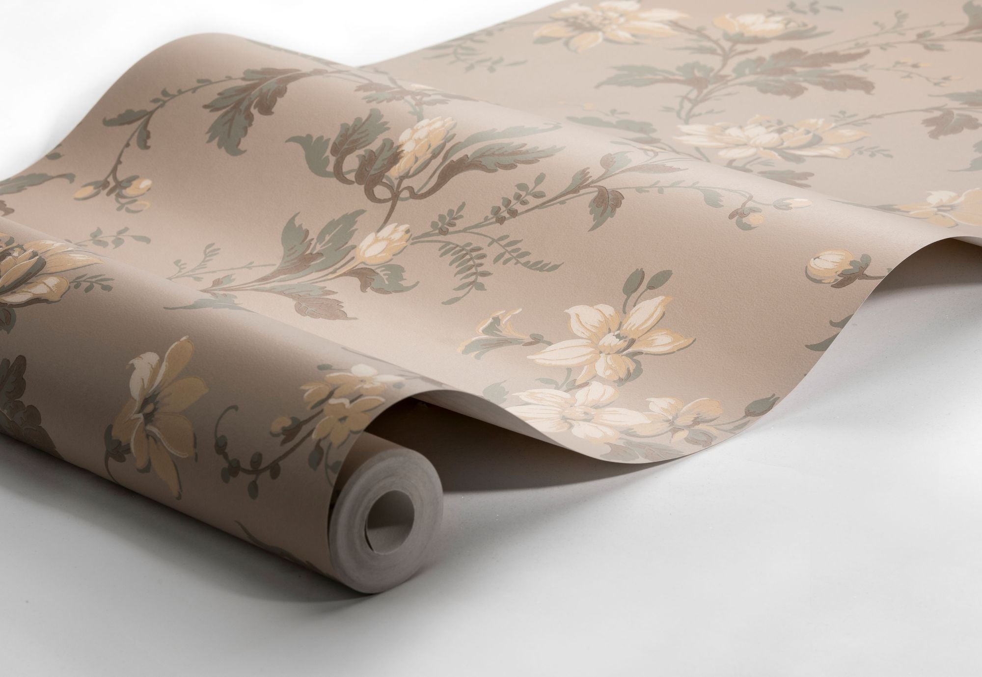 4520 Blomslinga Brown Anno Wallpaper by Boråstapeter