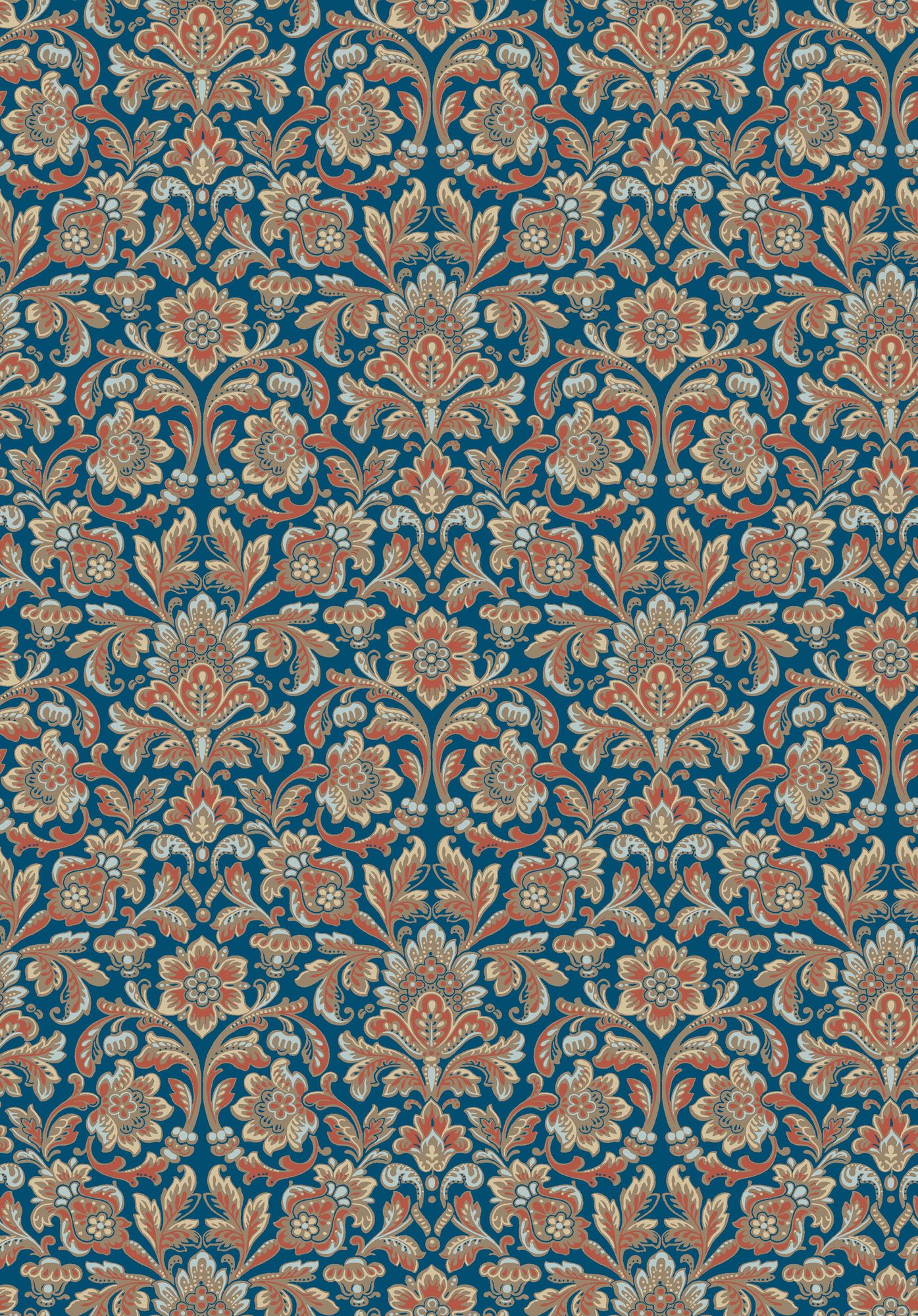 4521 Foglavik Dark Blue and Brown Anno Wallpaper by Boråstapeter