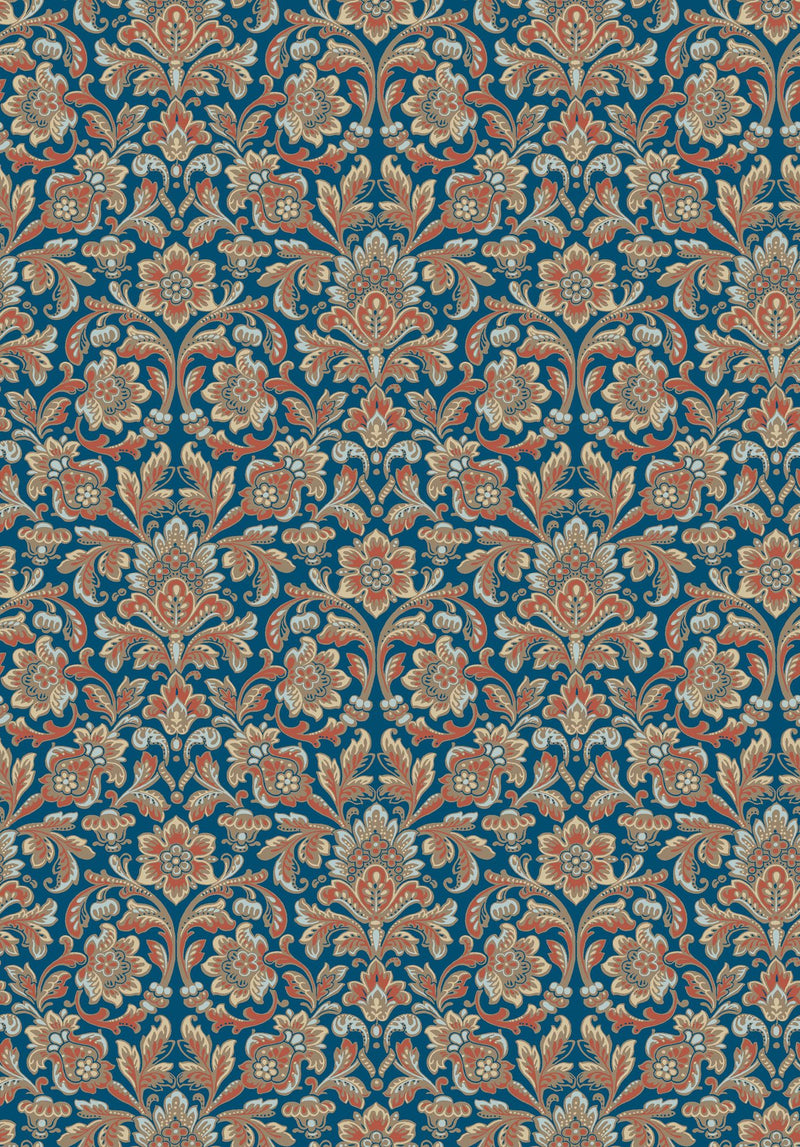 4521 Foglavik Dark Blue and Brown Anno Wallpaper by Boråstapeter