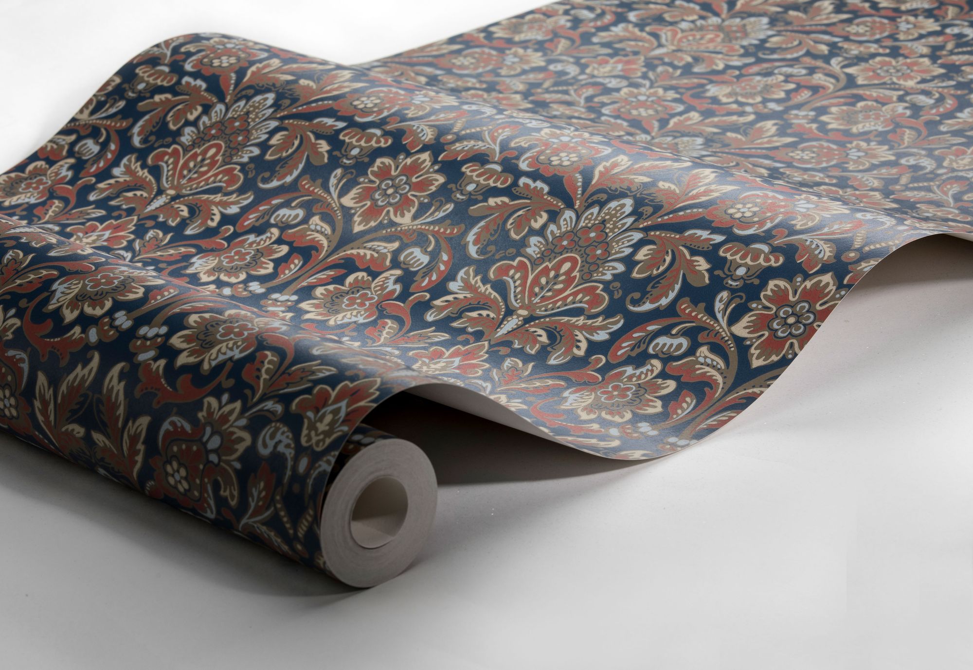 4521 Foglavik Dark Blue and Brown Anno Wallpaper by Boråstapeter