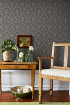 4521 Foglavik Dark Blue and Brown Anno Wallpaper by Boråstapeter
