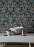 4521 Foglavik Dark Blue and Brown Anno Wallpaper by Boråstapeter