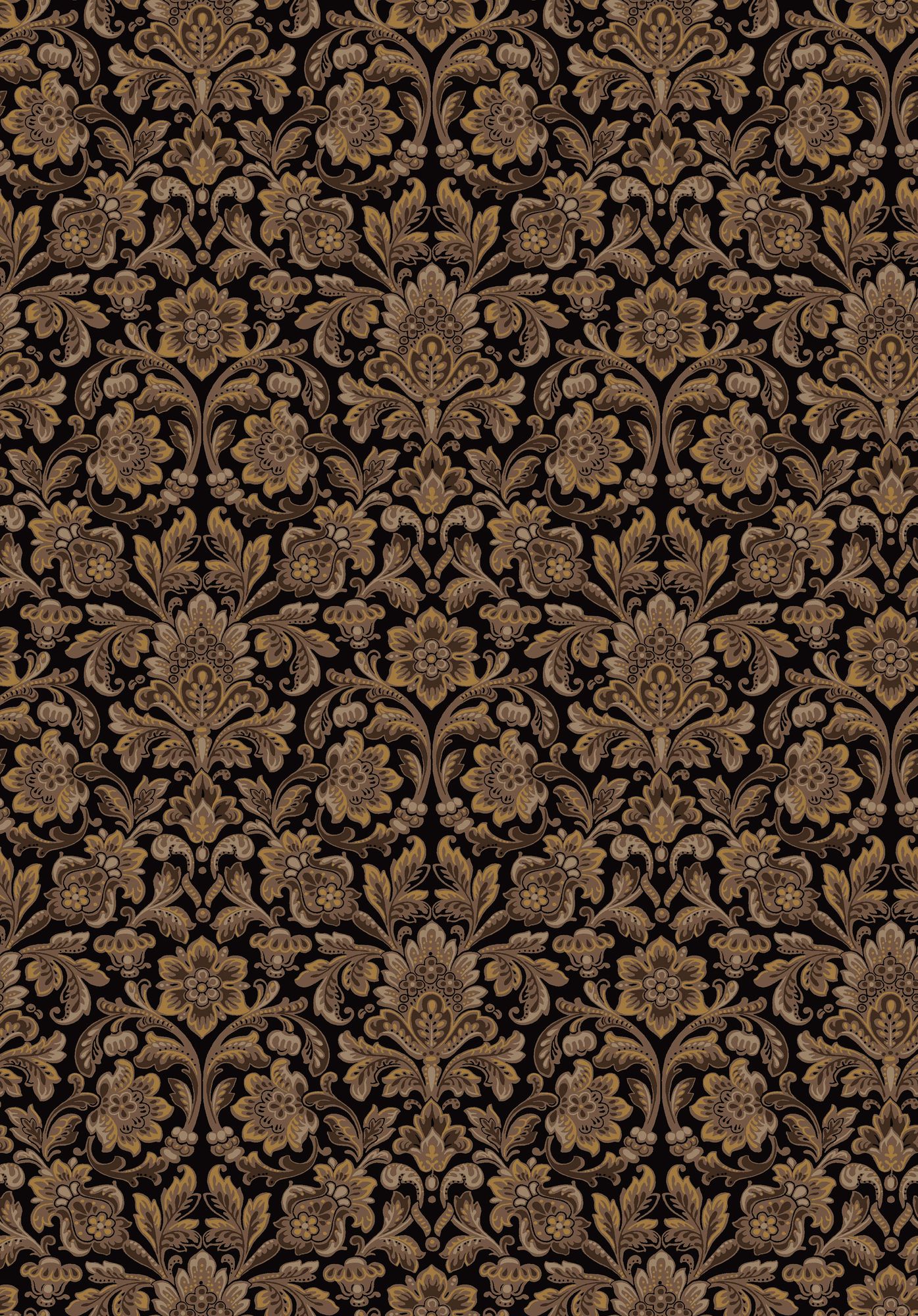4522 Foglavik Black and Brown Anno Wallpaper by Boråstapeter