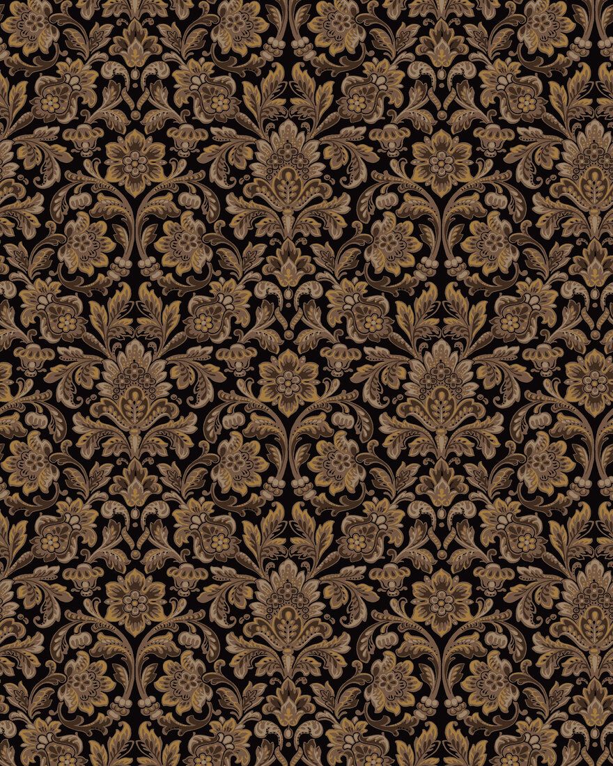 4522 Foglavik Black and Brown Anno Wallpaper by Boråstapeter