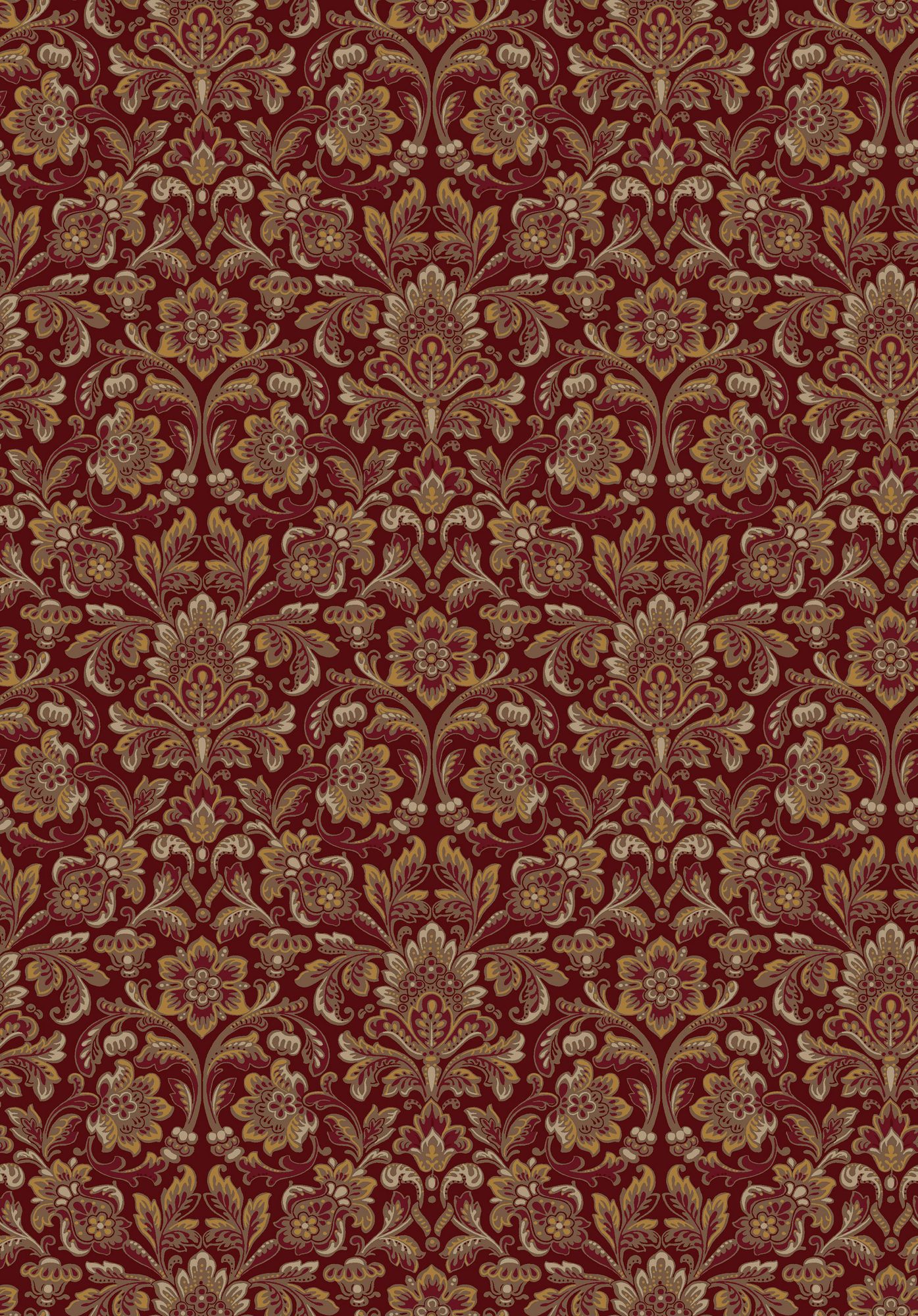 4523 Foglavik Dark Red Anno Wallpaper by Boråstapeter
