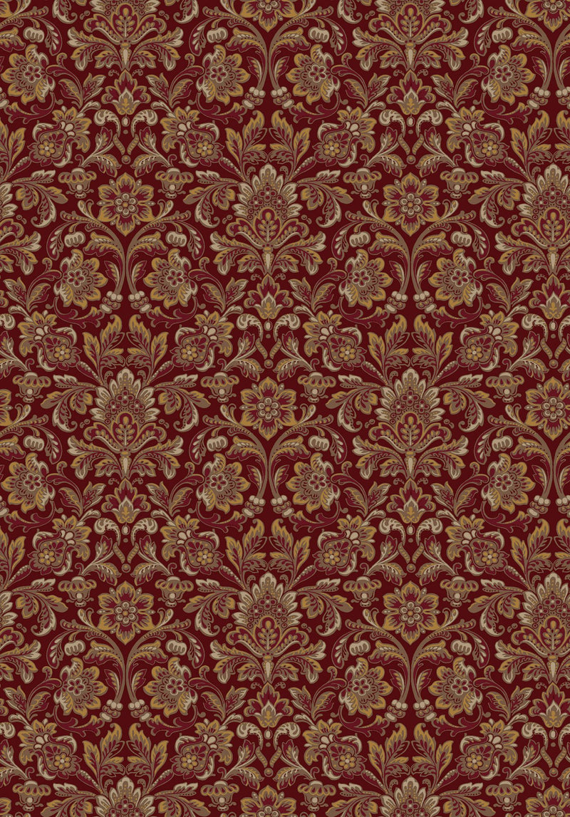 4523 Foglavik Dark Red Anno Wallpaper by Boråstapeter
