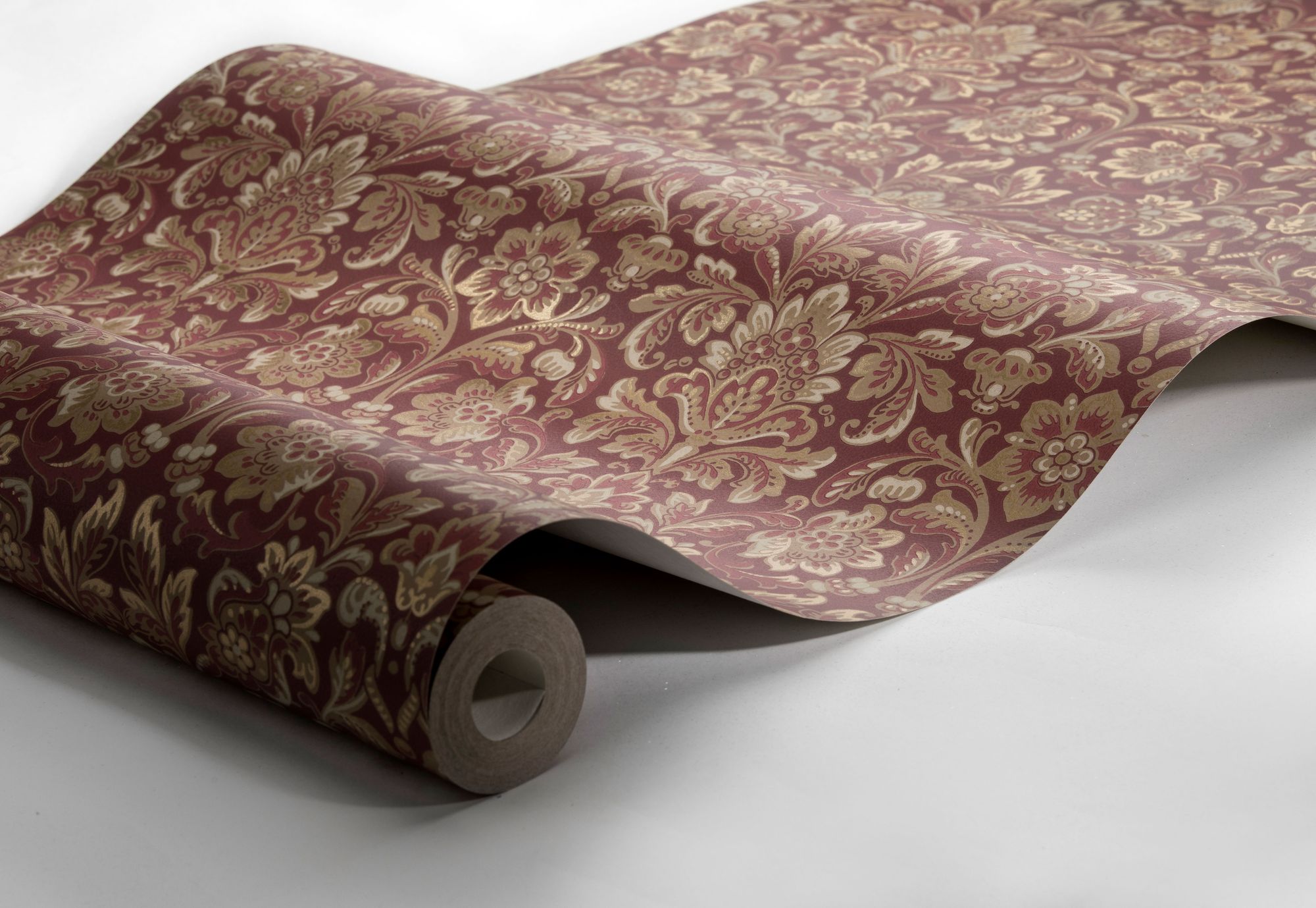 4523 Foglavik Dark Red Anno Wallpaper by Boråstapeter