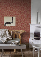 4523 Foglavik Dark Red Anno Wallpaper by Boråstapeter
