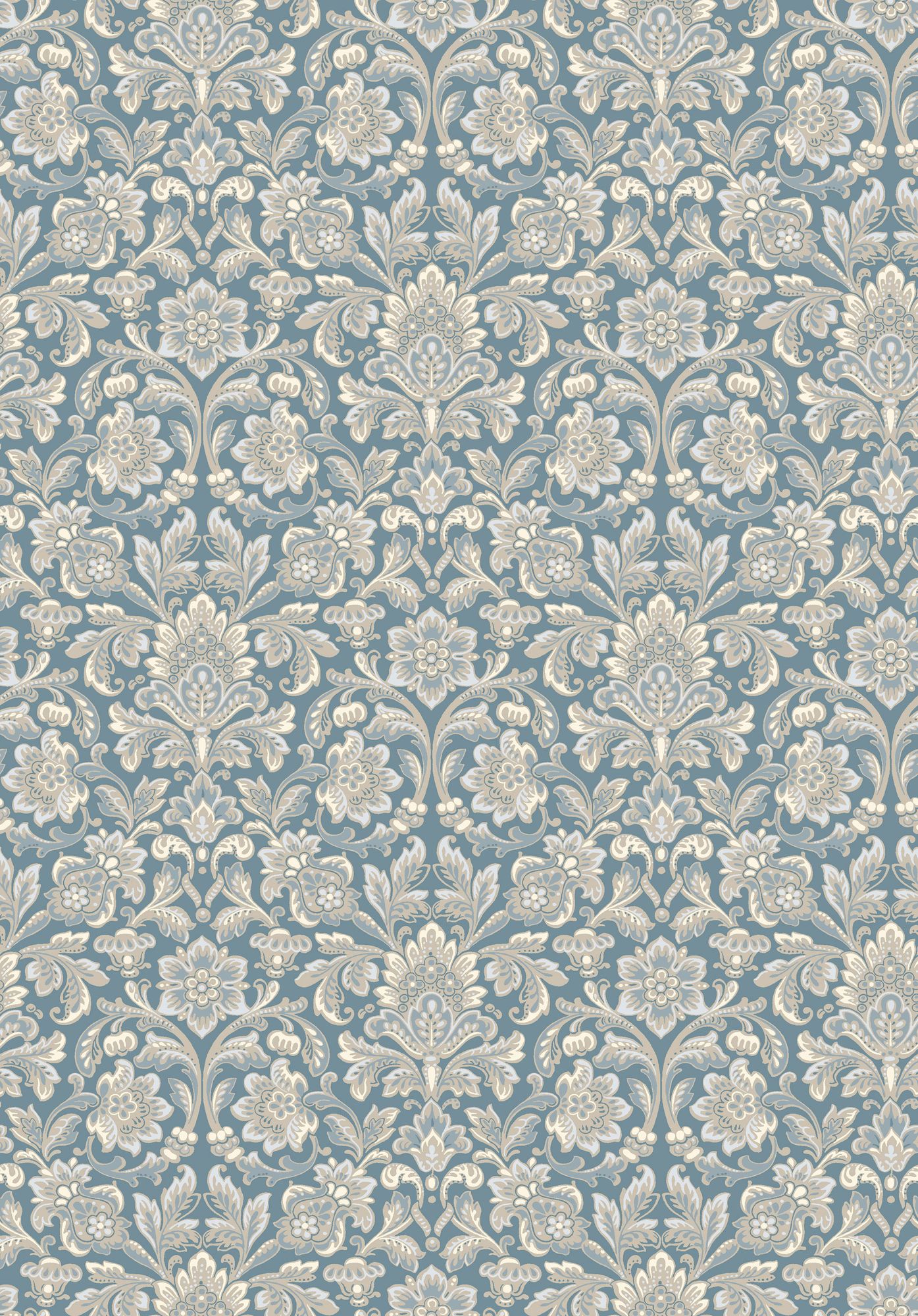 4524 Foglavik Blue Anno Wallpaper by Boråstapeter