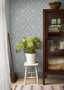 4524 Foglavik Blue Anno Wallpaper by Boråstapeter
