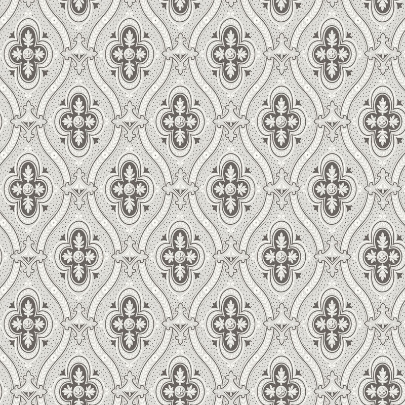 4525 Pigkammaren White and Black Anno Wallpaper by Boråstapeter