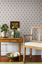 4525 Pigkammaren White and Black Anno Wallpaper by Boråstapeter