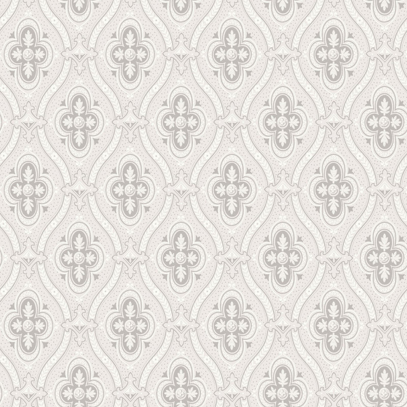 4526 Pigkammaren White and Grey Anno Wallpaper by Boråstapeter
