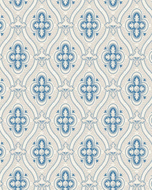 4527 Pigkammaren Blue and White Anno Wallpaper by Boråstapeter