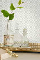 4528 Loka White and Grey Anno Wallpaper by Boråstapeter