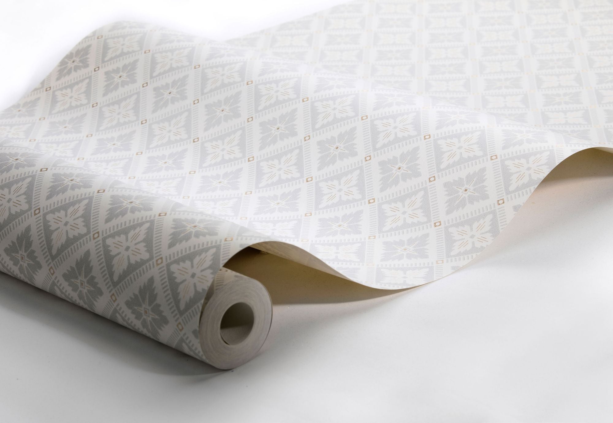 4528 Loka White and Grey Anno Wallpaper by Boråstapeter