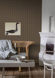 4529 Loka Dark Brown Anno Wallpaper by Boråstapeter