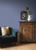 4531 Loka Dark Blue Anno Wallpaper by Boråstapeter