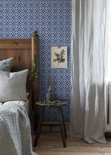 4531 Loka Dark Blue Anno Wallpaper by Boråstapeter