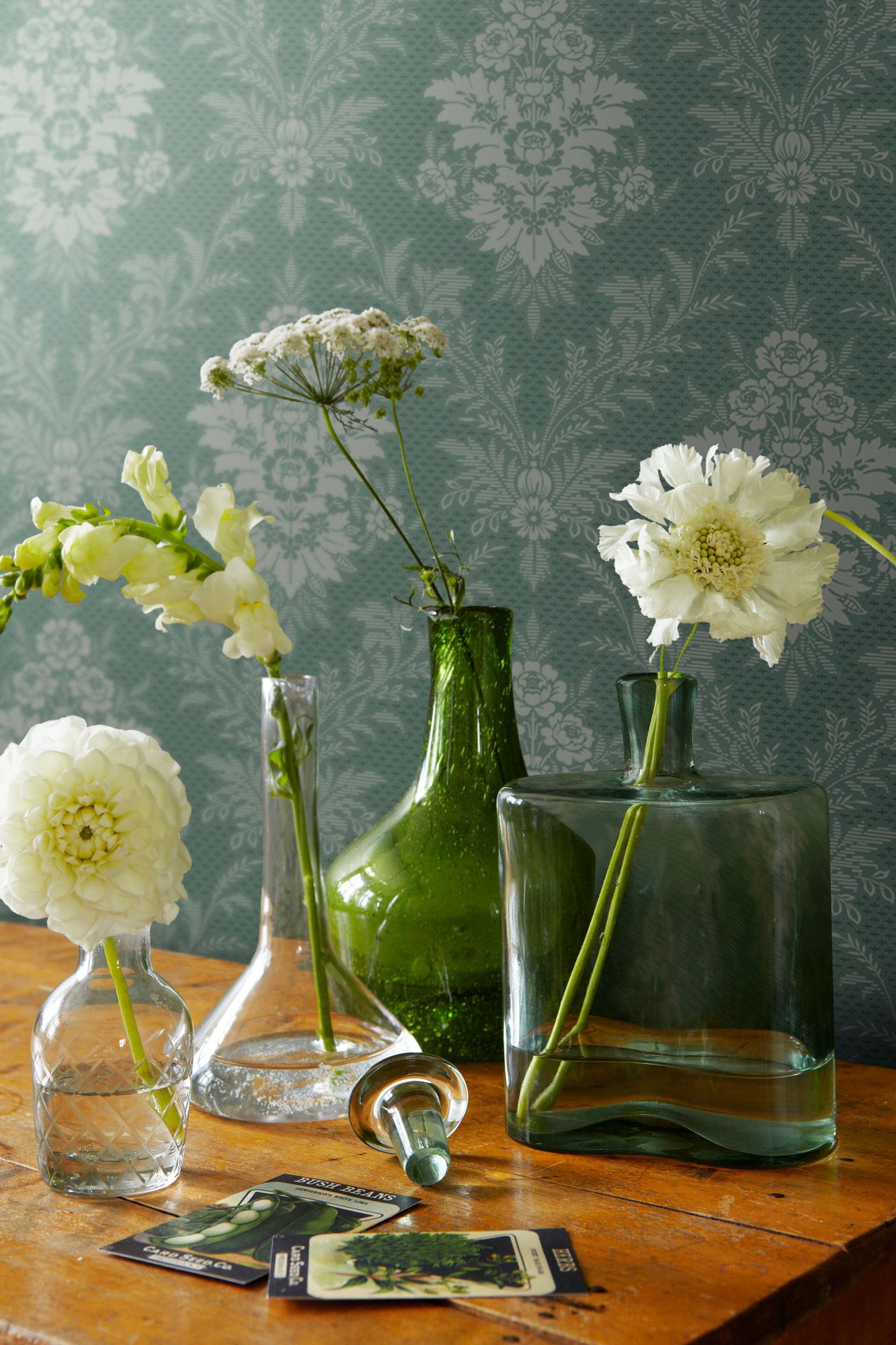 4532 Sofia Green Anno Wallpaper by Boråstapeter