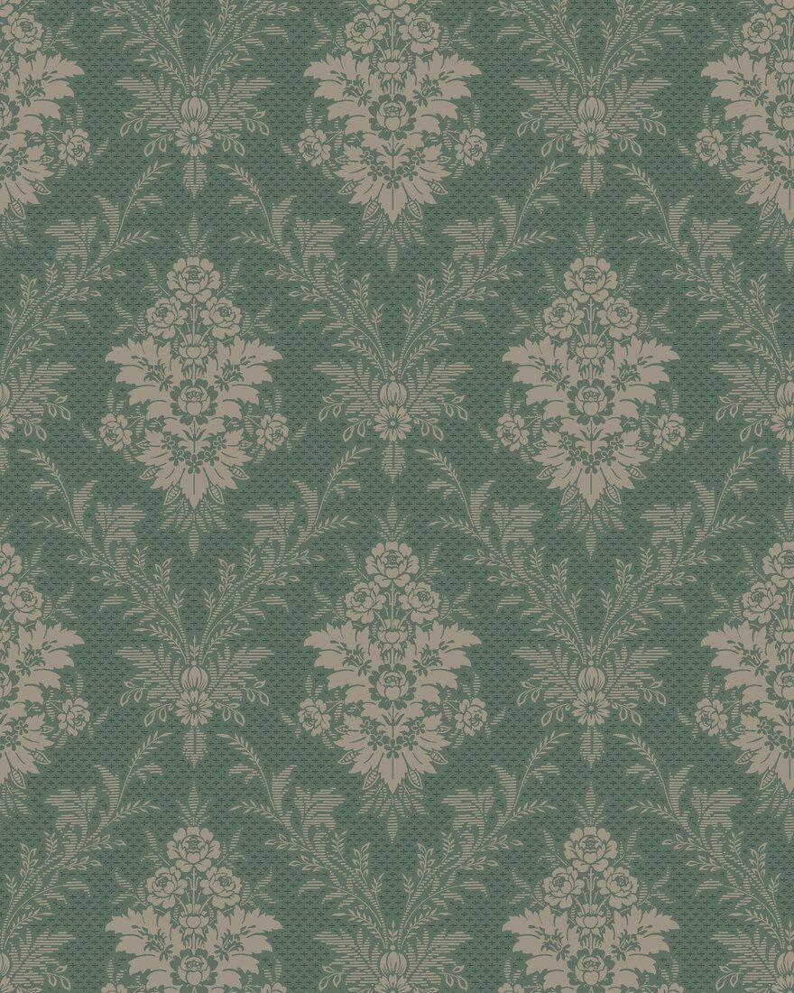 4532 Sofia Green Anno Wallpaper by Boråstapeter