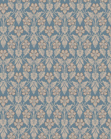 4535 Nora Blue and Beige Icons Wallpaper by Boråstapeter