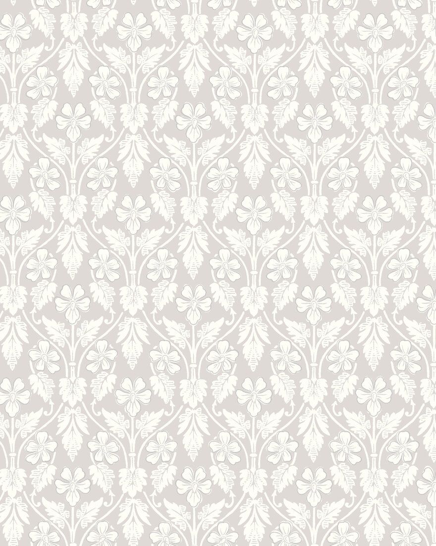4537 Nora Grey and White Anno Wallpaper by Boråstapeter