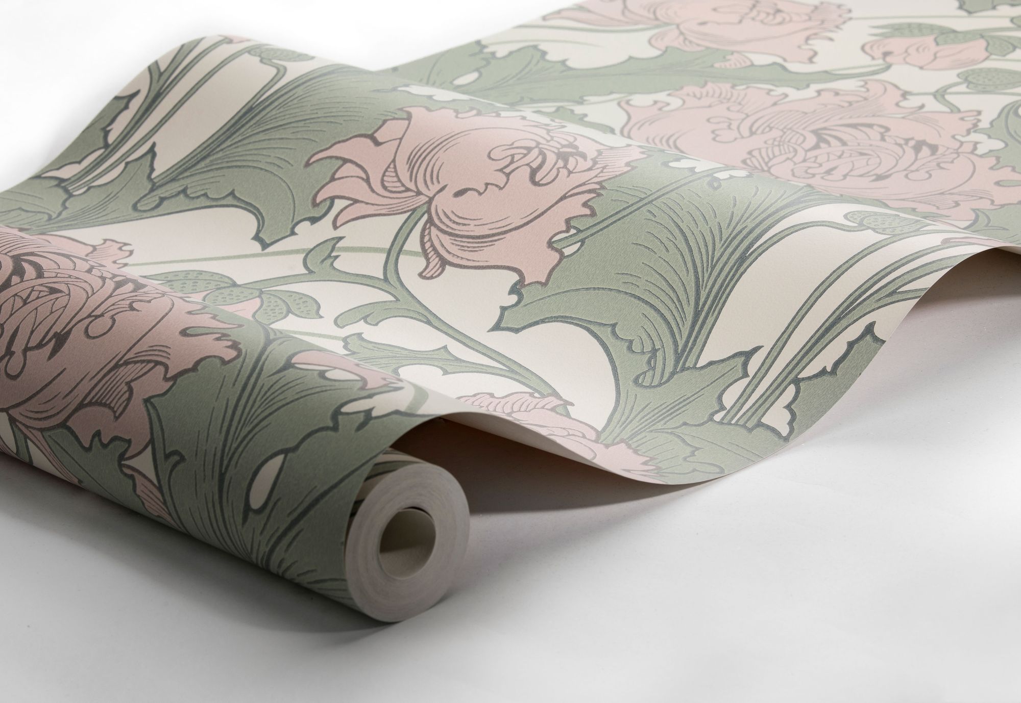 4539 Siri Pink and Green Anno Wallpaper by Boråstapeter