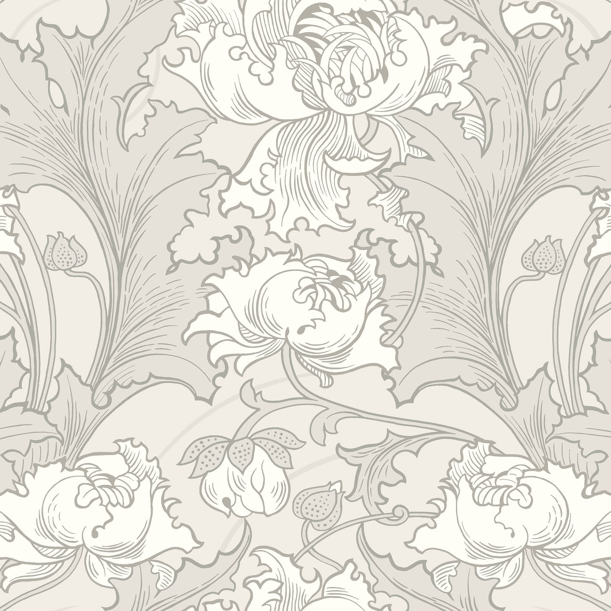 4540 Siri Grey and White Anno Wallpaper by Boråstapeter